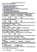 Câu hỏi trắc nghiệm Chương II - Môn Vật lý Lớp 12